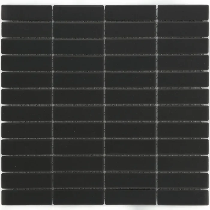 Feinsteinzeug Black matt Mosaik – – 28,6×29,6