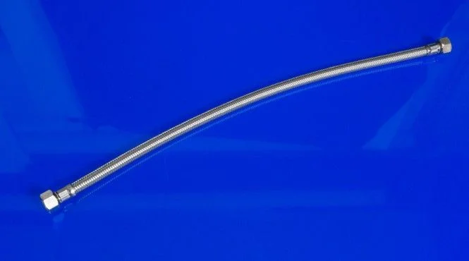 Flexibler Trinkwasser Panzerschlauch 50 cm Länge, 2 x 3/8″ Überwurfmutter