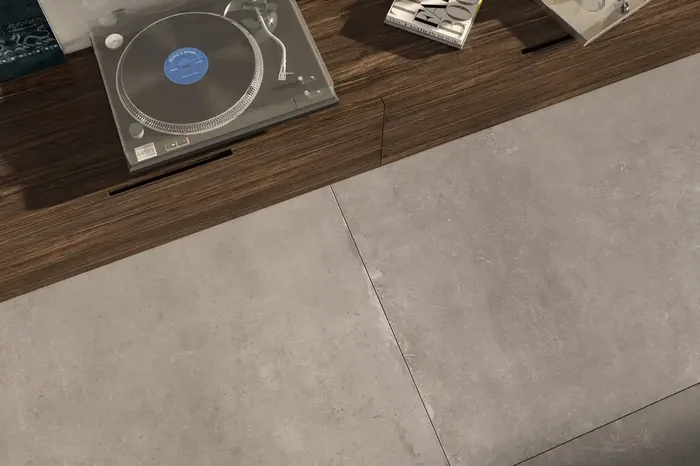 Fliese Betonoptik braun 30×60 cm „Cloud Taupe“ Zementoptik rektifiziert