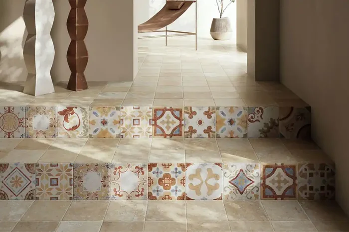 Fliese Dekor Retro „Cotto del Campiano Emiliane Mix“ CIR 20×20 cm (Farbmischung nach Zufallsprinzip)