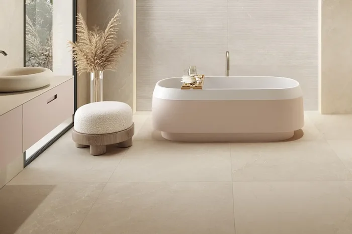 Fliese edle Steinoptik beige 60×120 cm „Stone Beige“ rektifiziert