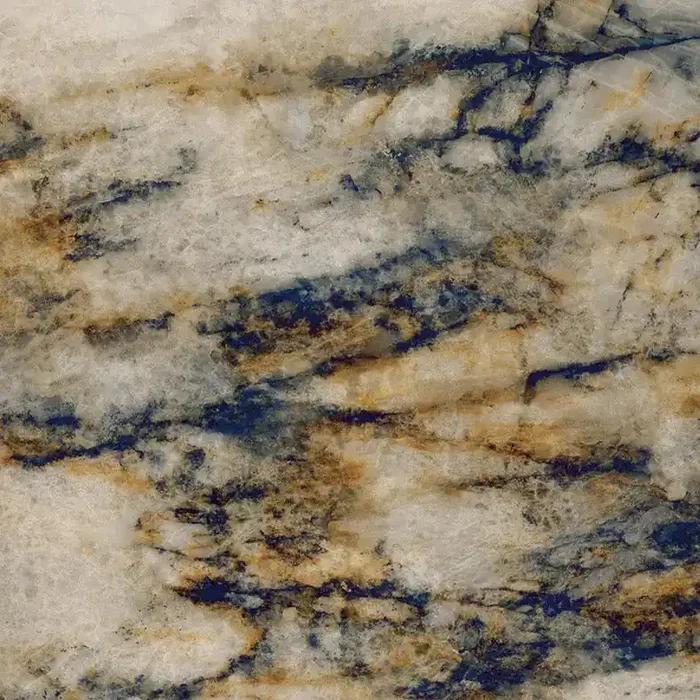 Fliese in Marmoroptik Patagonia Zaffiro 120×120 Hochglanz