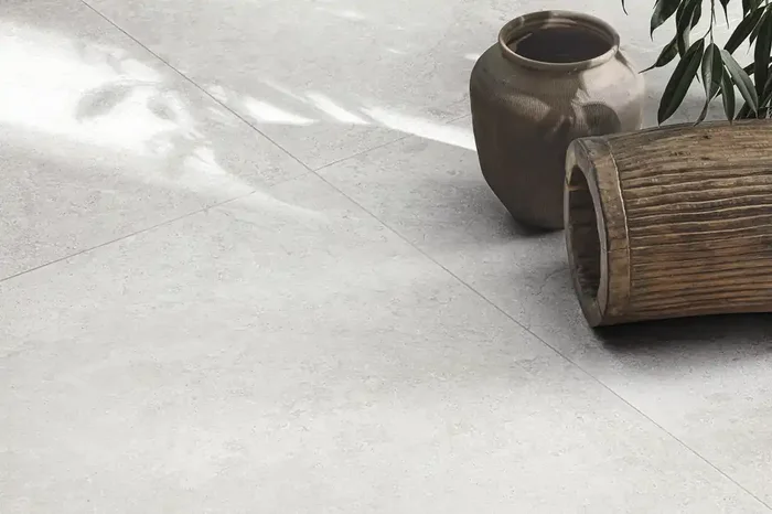 Fliese natürliche Steinoptik grau-weiß 60×120 cm „Beat White“ Natursteinoptik rektifiziert