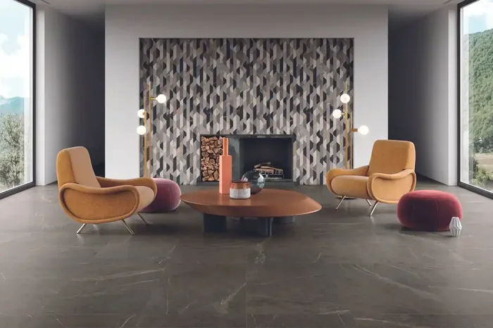 Fliese Speckstein-Optik braun matt „Soap Stone Coffee“ Cercom