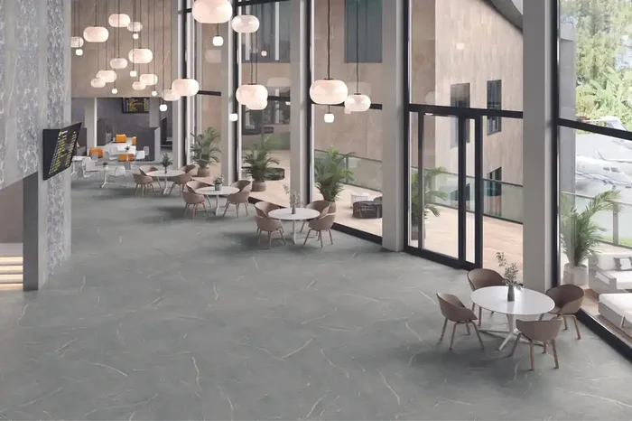 Fliese Speckstein-Optik grau matt „Soap Stone Grey“ Cercom