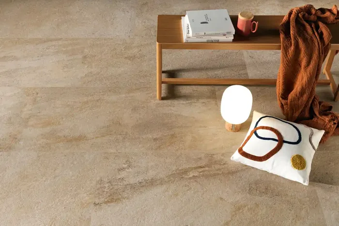 Fliese Steinoptik beige-grau 60×60 cm „Norde Oro“ täuschend echte Natursteinoptik