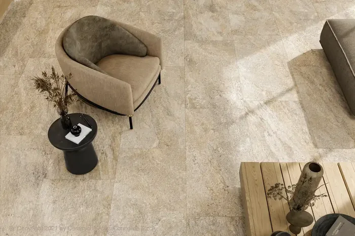 Fliese Steinoptik grau-beige 60×120 cm „Norde Magnesio“ täuschend echte Natursteinoptik