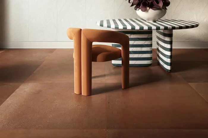 Fliese Terracotta-Optik 60×120 cm rotbraun „Italica Terra Bruciata“ mediterrane Cotto-Steinoptik