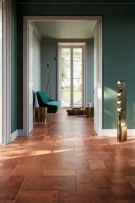 Fliese Terracotta-Steinoptik 40×40 cm „Cotto del Campiano Rosso Siena“ CIR (Farbmischung nach Zufallsprinzip)