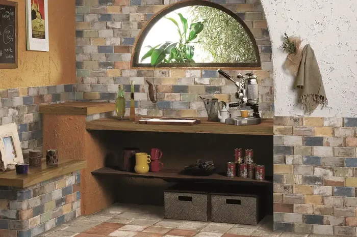 Fliese Vintage Dekor Retro bunt 10x20cm „CIR Havana Old Havana Mix“ bunter Farbenmix nach Zufall