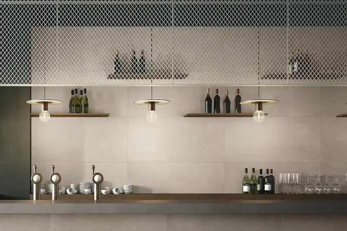 Fliese warme Betonoptik dunkles Creme 120×120 cm „Azuma Camargue“ Imola matt rektifiziert