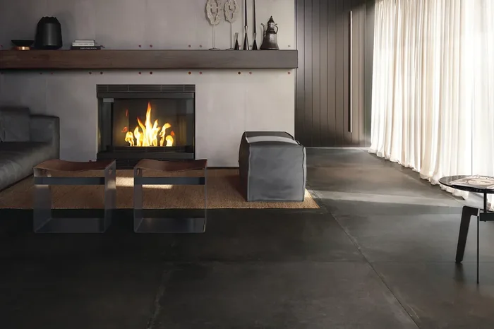 Fliese warme Betonoptik schwarz 120×120 cm „Azuma Black“ Imola matt rektifiziert