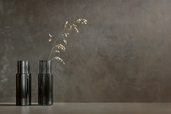 Fliese Zementoptik grau-schwarz 60×120 cm „Tadelakt Atlante Nero“ edle Kalkputz-Optik rektifiziert