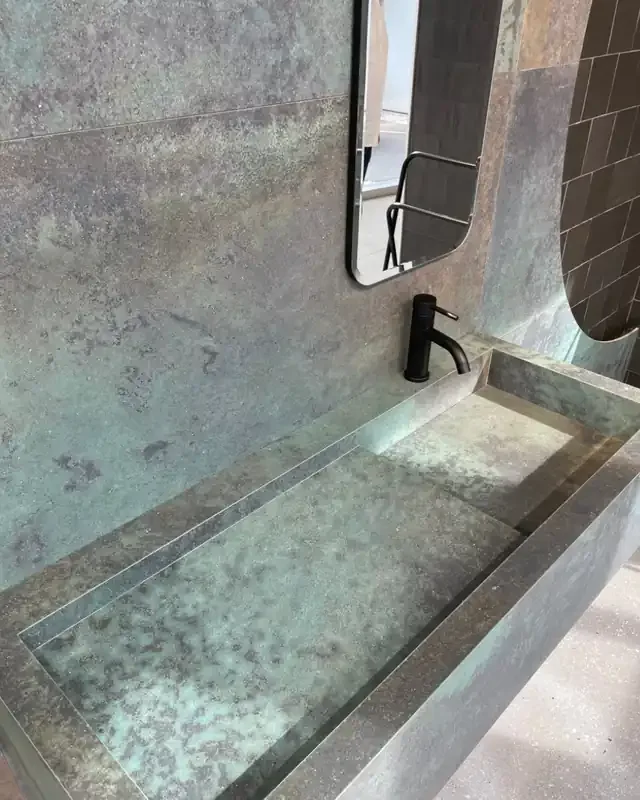 Fliesen in Rostoptik Aquamarin 60×120 cm Reef Aqua