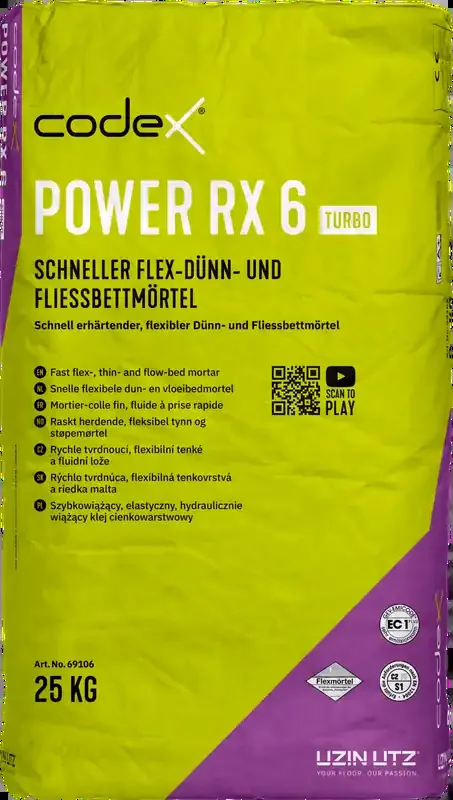 Fliesenkleber Schnellkleber „Codex Power RX 6 Turbo“ schnell trocknend 25 kg