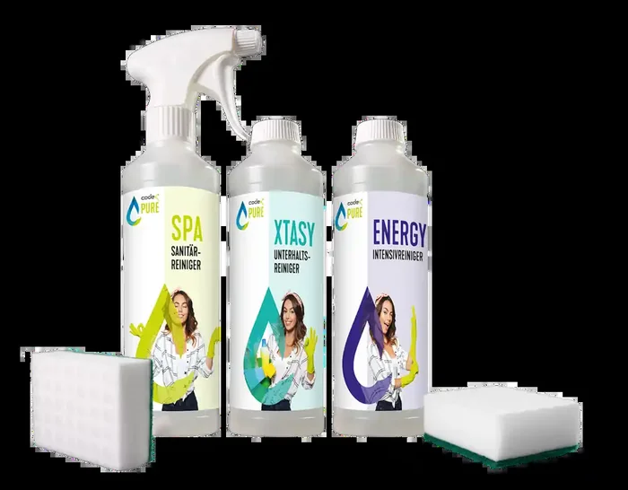 Fliesenreiniger-Set „Codex Pure Starterset“ 3x 0,5 L inkl. 2 Reinigungspads
