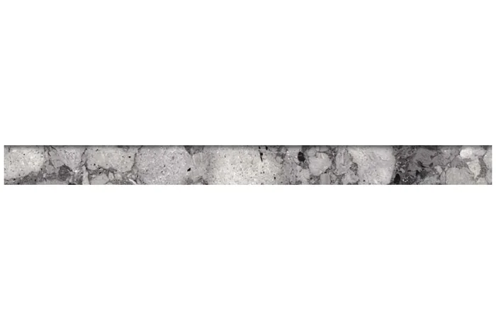 Fliesensockel Terrazzo-Steinoptik 7,3×89 cm „Veni Dark“ grau glänzend