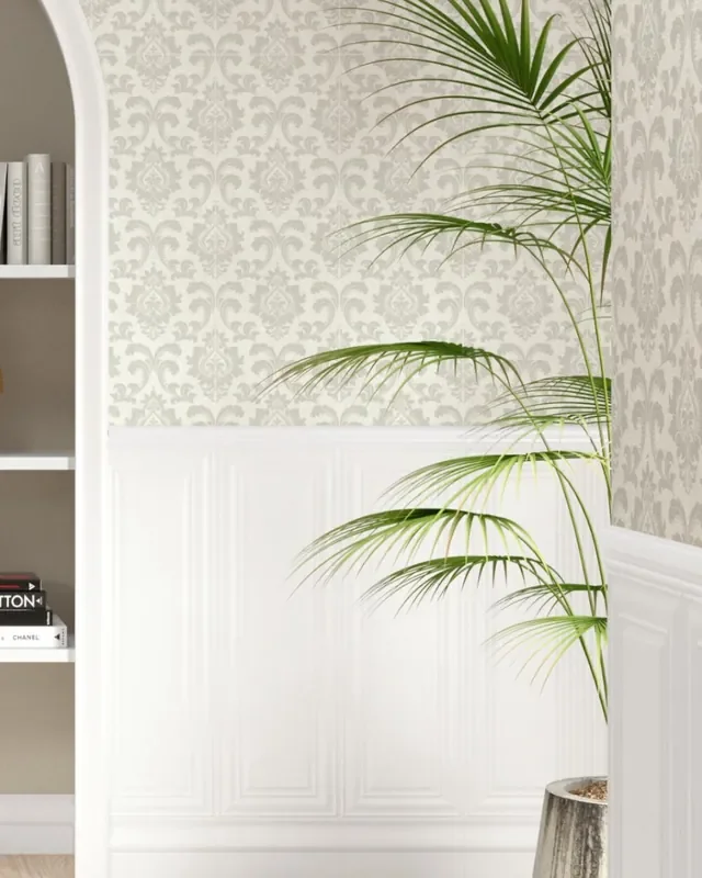 Florale Wandfliese Art Deko Beige 30×90 cm Fables