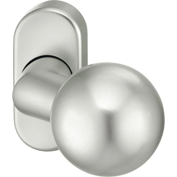 FSB FSB Türknopf 07 0846 auf Rosette, Aluminium silber eloxiert