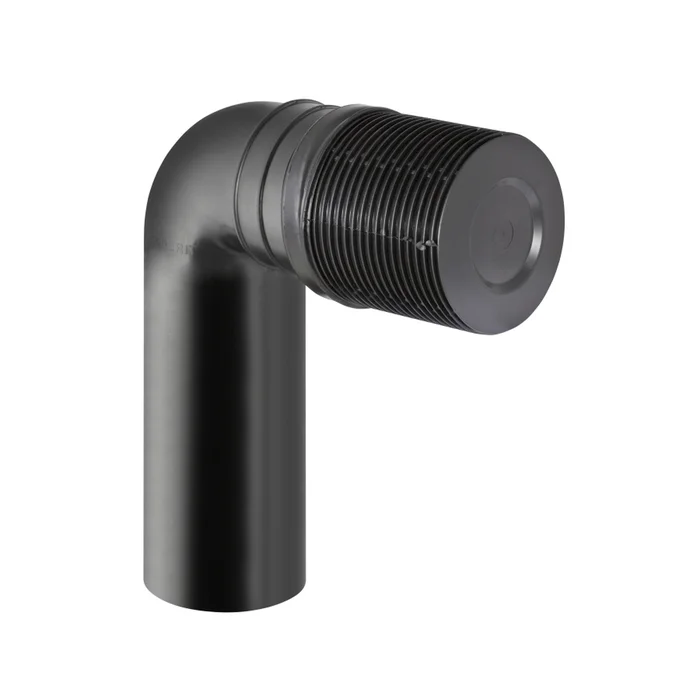 Geberit PE-Anschlussbogen 90° mit Leckanzeigetülle