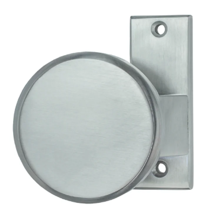 Gekröpfter Flachknopf auf Rosette für Einschweißkasten, 005/331/154