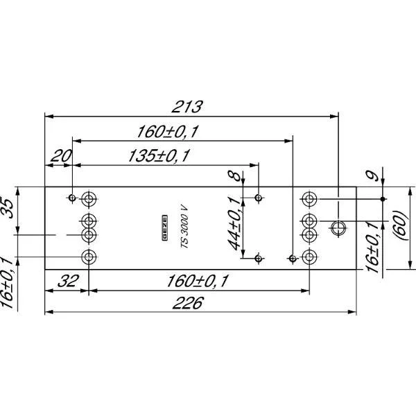GEZE Montageplatte für TS 3000 V, silber