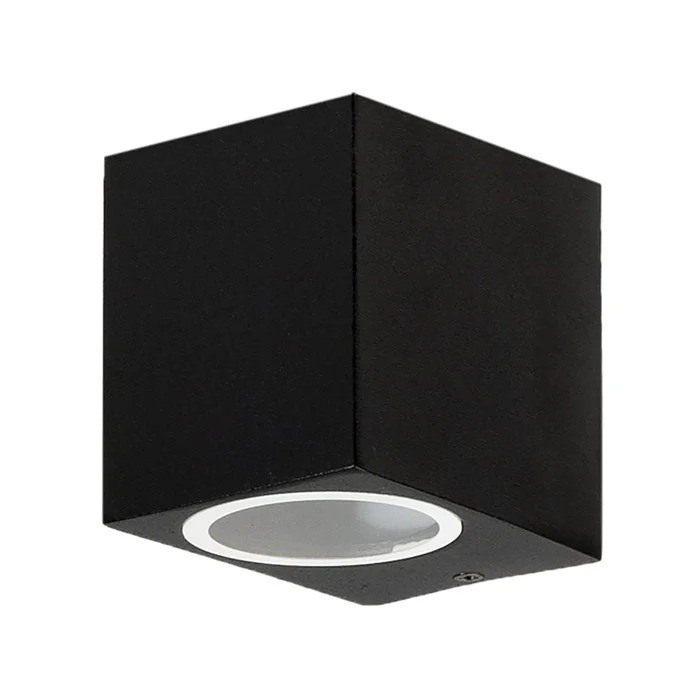 Grafner® Aluminium Wandlampe 37SQWB Wandleuchte Lichtschein Down/Unten in schwarz