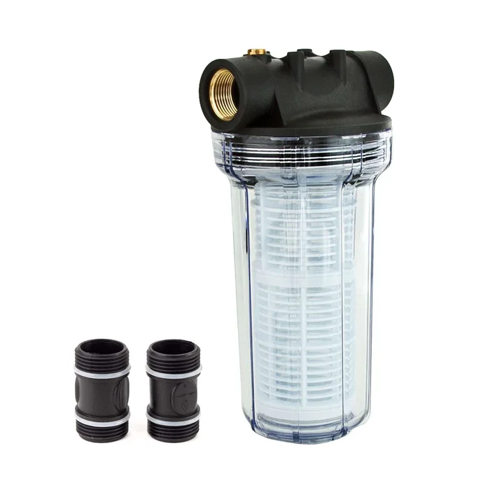 Grafner® universal Filter lang mit Einsatz geeignet für Hauswasserwerke FI10634 und Gartenpumpen