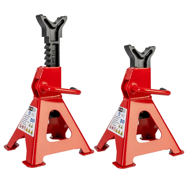 Grafner® Unterstellbock Set 3T KFZ Böcke Set – 3000 kg höhenverstellbar