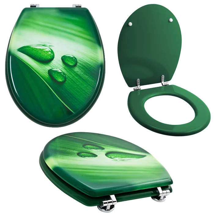 Grafner® WC Sitz aus MDF Motiv Green Water Toilettendeckel