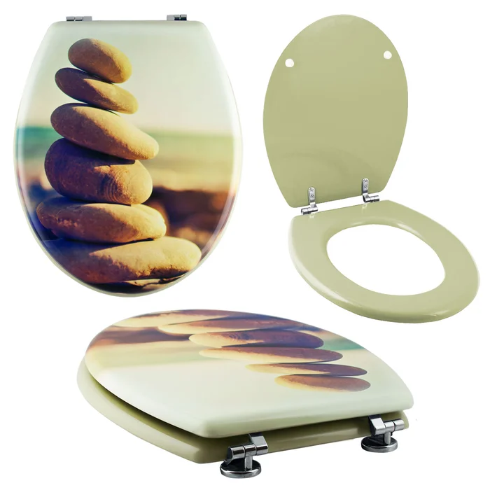 Grafner® WC-Sitz aus MDF SIX STONES 10304