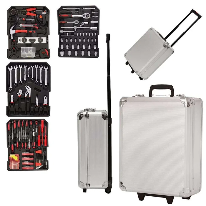 Grafner® Werkzeugkoffer 599 teilig bestückt Werkzeugtrolley