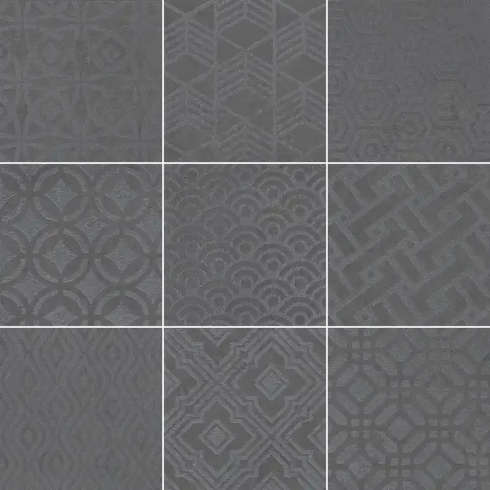 Grohn Cove Schwarz Dekorfliese 20×20 Art.-Nr. COV435