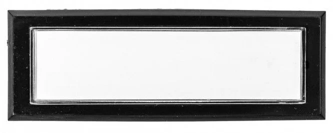 GROTHE Namensschild 57,5×20 mm, schwarz 98025, Stanzmass 48 x 14 mm, 97-9-82184