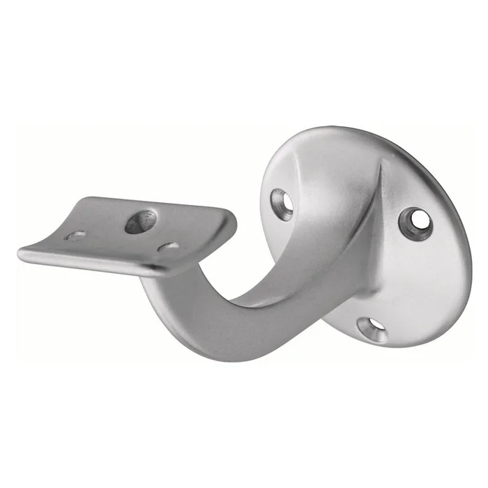 Handlaufträger 3505 Aluminium gewölbte Auflage, Wandabstand 75 mm