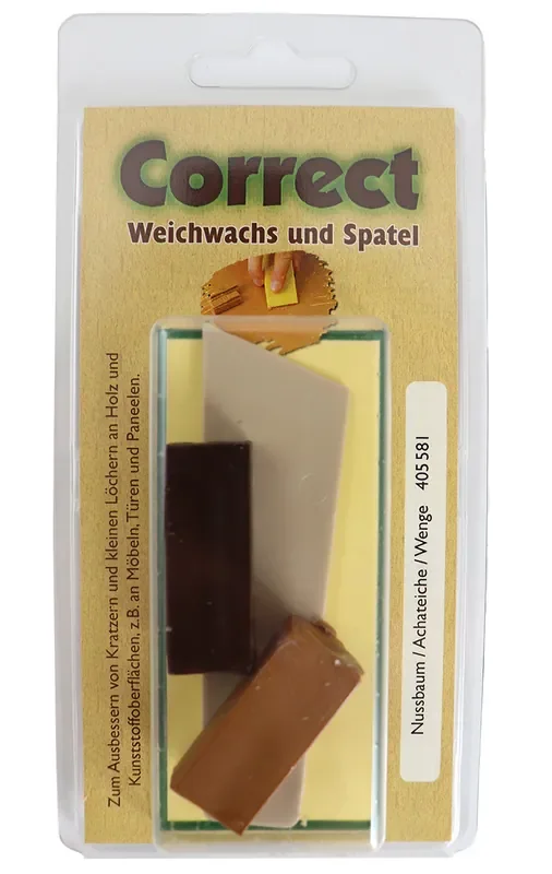 HARO Weichwachs-Set C12 mit Spatel Nussbaum/ Achateiche/ Wenge