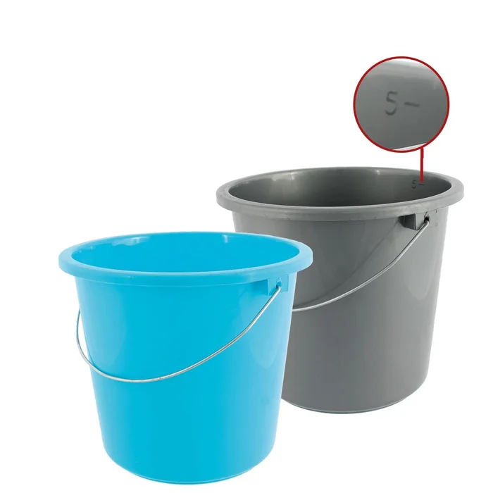 Haushaltseimer mit Metallbügel, 5 L (farbig sortiert)