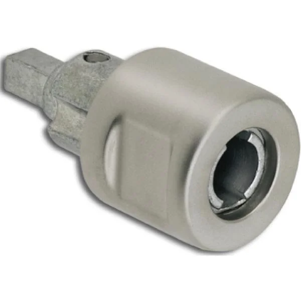 Hekna MINI METALL SYSTEM 24 Zylinder Drehknopf links, Zamak verchromt matt