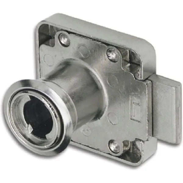 Hekna Zylinder-Kastenschloss 1280 links, Dornmaß 25 mm, Zamak vernickelt