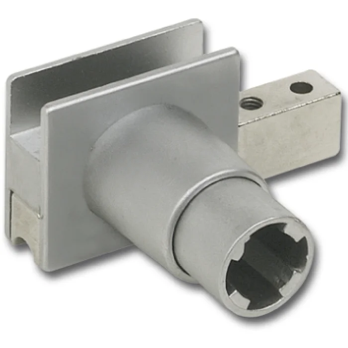 Hekna Zylinder-Laufschuhschloss 541 Profil mit Glasnut, Zamak verchromt matt