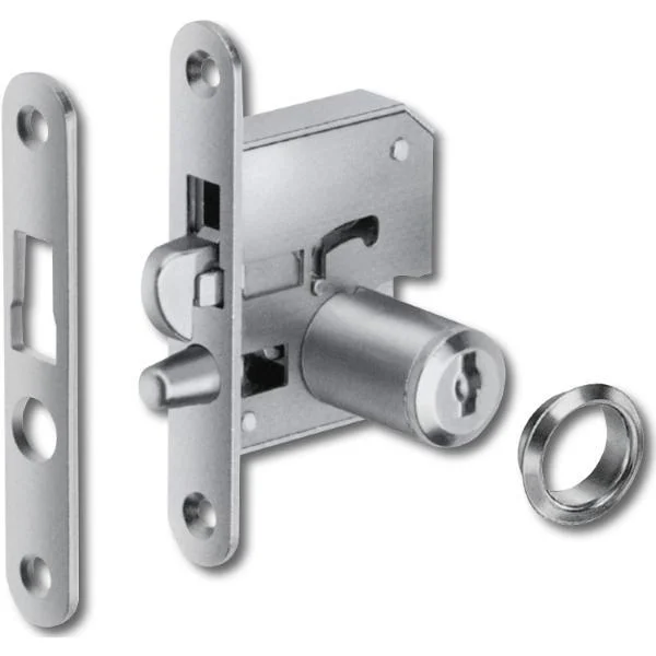 Hekna Zylinder-Rollladen-Einsteckschloss 518 nach oben, Zamak vernickelt