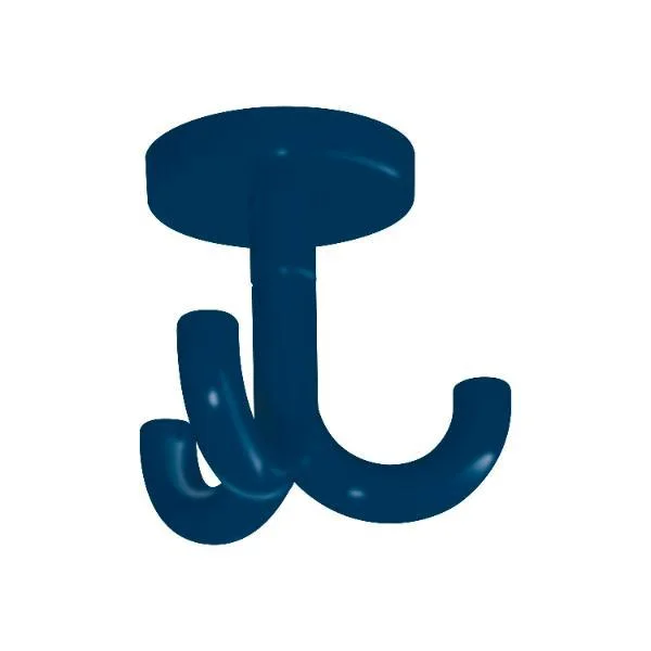 HEWI #477.90.050 50 Dreifach-Drehhaken HEWI 477.90.050 Höhe 70 mm, Polyamid stahlblau glänzend