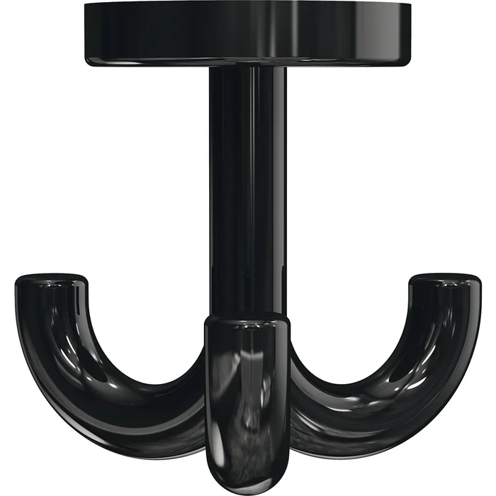 HEWI #477.90.050 90 Dreifach-Drehhaken HEWI 477.90.050 Höhe 70 mm,Polyamid tiefschwarz glänzend