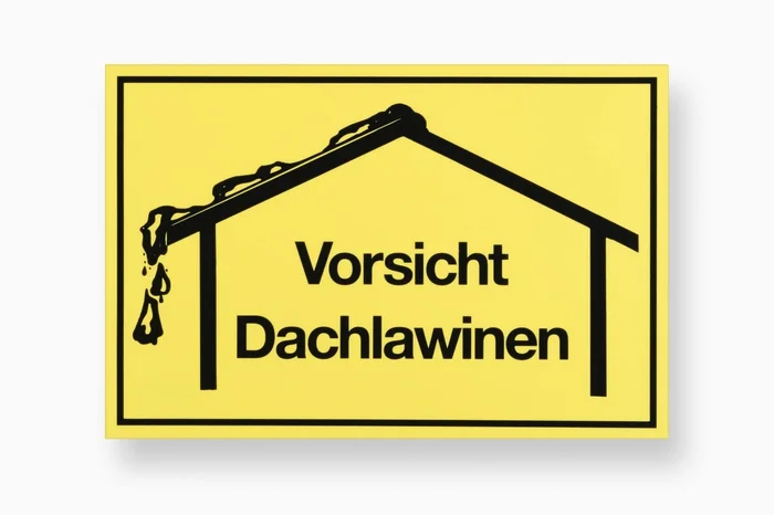 Hinweisschild „Vorsicht Dachlawinen“, 200×300 mm