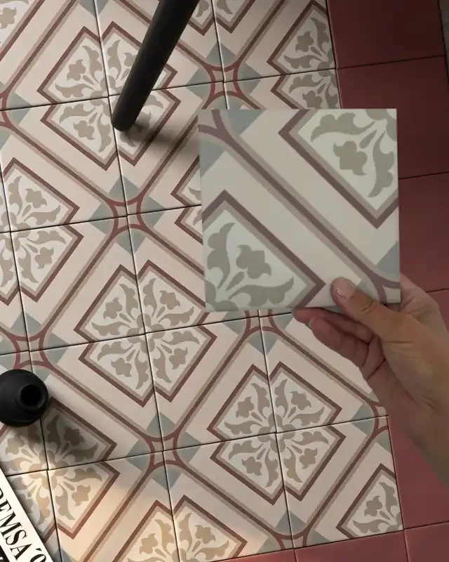 Historische Bodenfliesen Alt Berlin Viktoria 14,7×14,7 cm