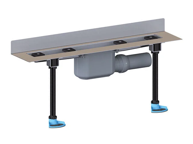 HL Edelstahl Duschrinne zum Einbau an der Wand 1200 mm