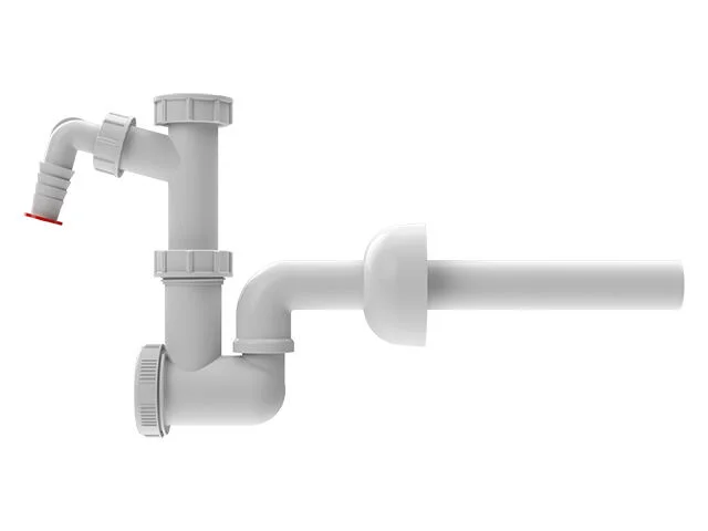 HL Waschtischsiphon mit Geräteanschluss und Reinigungseinsatz