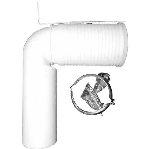 HL WC-Anschlussbogen mit Schelle und Befestigungsbügel