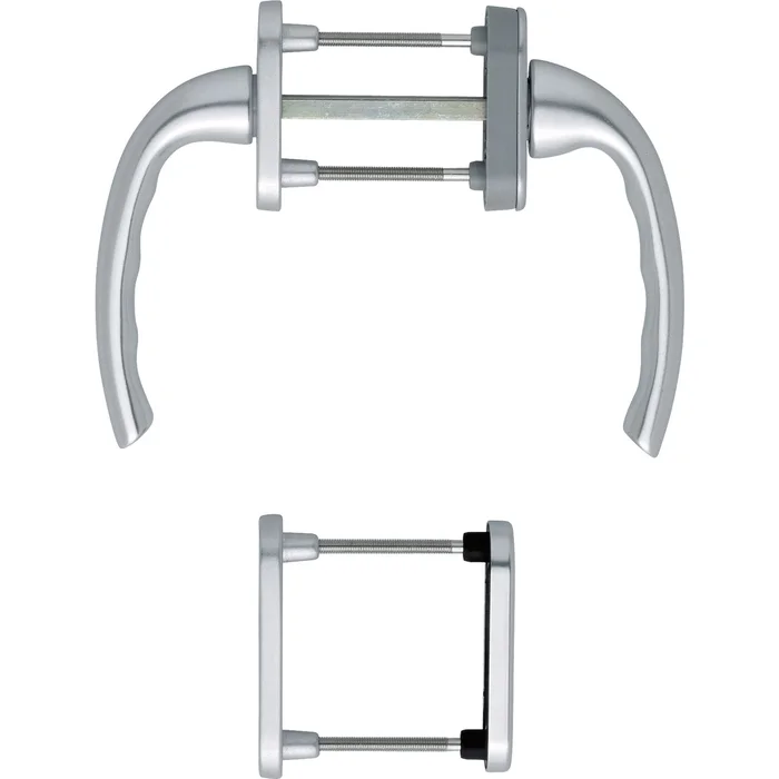 Hoppe Balkontürgriffgarnitur TOKYO Kurzhalsgriff hoch silber eloxiert