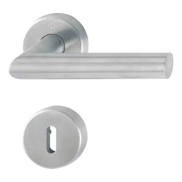 Hoppe Drückergarnitur AMSTERDAM – auf Rosette BB, 40 – 45, Edelstahl matt